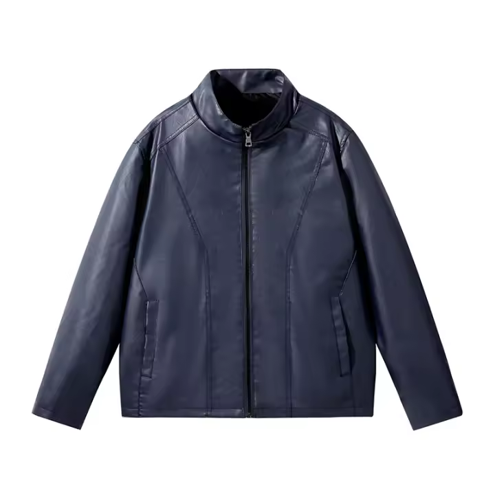 Chaifenko Chaqueta de Piloto Retro a Prueba de Viento Cuello Flip, Moda de Otoño Primavera, Material de Poliéster, Lavado en Máquina - 1