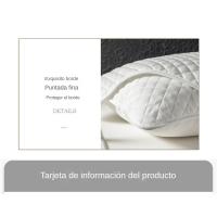 Funda de Almohada de Algodón 48x74cm Almohada de Aceite para Cabeza Antiácaros Funda Interior - details 10