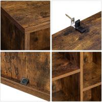 Estantería con 5 Compartimentos, Mueble de Almacenamiento para Libros, tabique Separador, Expositor, para salón, Dormitorio, Oficina, 24 x 50 x 80 cm, marrón rústico LBC025X01 - details 4
