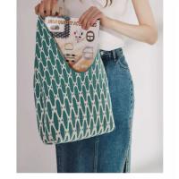 Air fly tejiendo obra de arte diseño original bolsa de mano lanzadera patrón 3D tejer de doble cara triángulo trasero bolsa minimalista casual bolso - details 15
