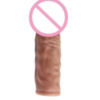 Leten-manga de extensión realista, condones reutilizables de silicona para retrasar el alargador, consolador potenciador, Juguetes sexuales - details 9