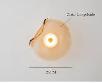 LEFANGXING Lámpara de Pared OVNI de Vidrio Irregular Diseñada Moderna 25CM Decoración de Dormitorio Ronda para Entrada de Pared - details 13