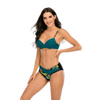 Conjunto de Bikini unicolor para mujer, bañador Sexy de realce de talla grande, traje de baño para mujer, ropa de playa brasileña, Bikini amarillo 2023 - details 5