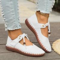 Zapatos planos informales para mujer, zapatillas deportivas con cordones para caminar, zapatos de diseñador para correr, Verano - details 1
