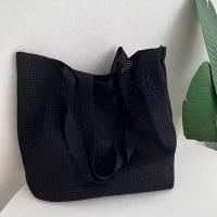 Bolso tejido hueco informal de gran capacidad, bolso de mano tejido para playa, bolso de mano de estilo perezoso, bolso trenzado para axila para mujer y niña - details 15