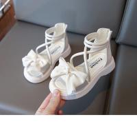 Gladiator Girls, zapatos de playa para niños, sandalias romanas con lazo y cremallera trasera, moda suave, novedad de verano 2025 - details 3