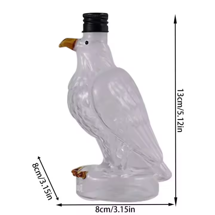 Estatuas creativas de animales de cristal, botella de águila exquisita de whisky, decoración de bar en casa - 1
