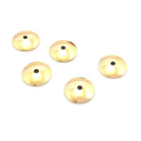 20 piezas 3MM 4MM 6MM 8MM 10MM 12MM 18K Color oro latón cuentas brillantes tapas suministros de joyería de alta calidad accesorios - details 24