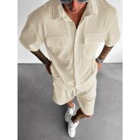 Camisa de manga corta de verano + Pantalones cortos, traje deportivo, camiseta holgada para hombre, cinco pantalones, traje informal de moda para correr, ropa de dos piezas para hombre - details 1