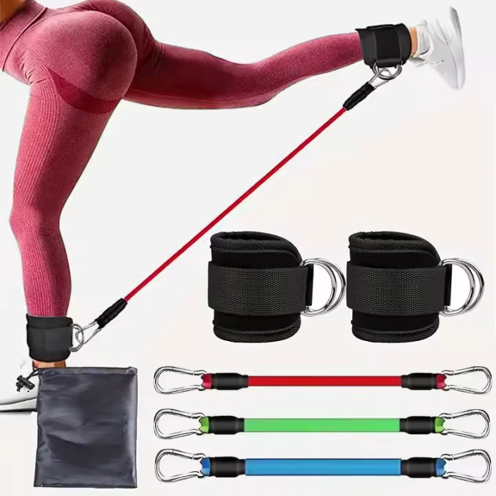 Correas de tobillo, conjunto de bandas de resistencia, equipo de ejercicio para entrenamiento físico, peso del tobillo, banda elástica de Yoga para gimnasio, hombre y mujer - 1