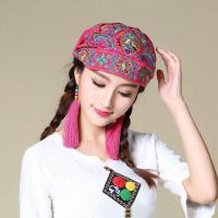 Bandanas de flores bordadas a la moda, turbante de estilo étnico mexicano, gorros Vintage transpirables para cubrir el cabello para mujer - details 9