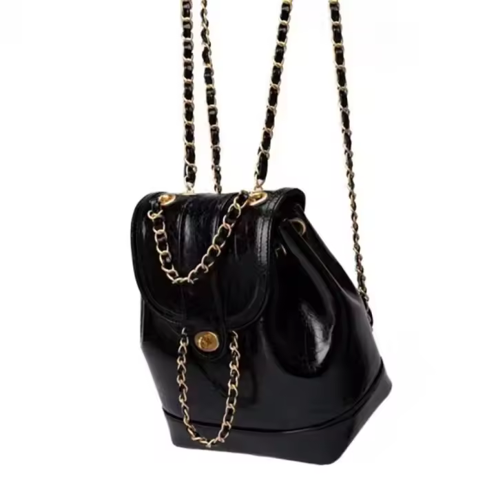 Mochila coreana para mujer Versión pequeña de bolsa de piel de cera de aceite - 1