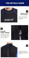 Traje de neopreno completo para hombre, con cremallera en la espalda, alta elasticidad, con protección solar - details 4