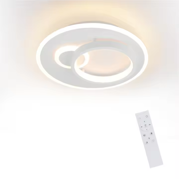 CBJKTX Luz de techo LED Lámpara moderna para sala de estar Lámpara regulable de 33 W con control remoto Diseño de lámpara de pasillo redondo - 1