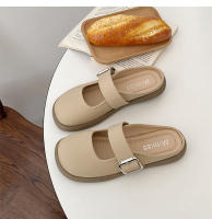Baotou zapatillas mujer verano desgaste sentido avanzado, la nueva celebridad de Internet super fuego versátil fondo suave medio pie zapatillas - details 17