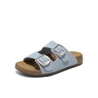 Zapatillas de playa con doble hebilla y correa para mujer, ropa exterior, nueva moda, versátil, una palabra, zapatillas frescas - details 3
