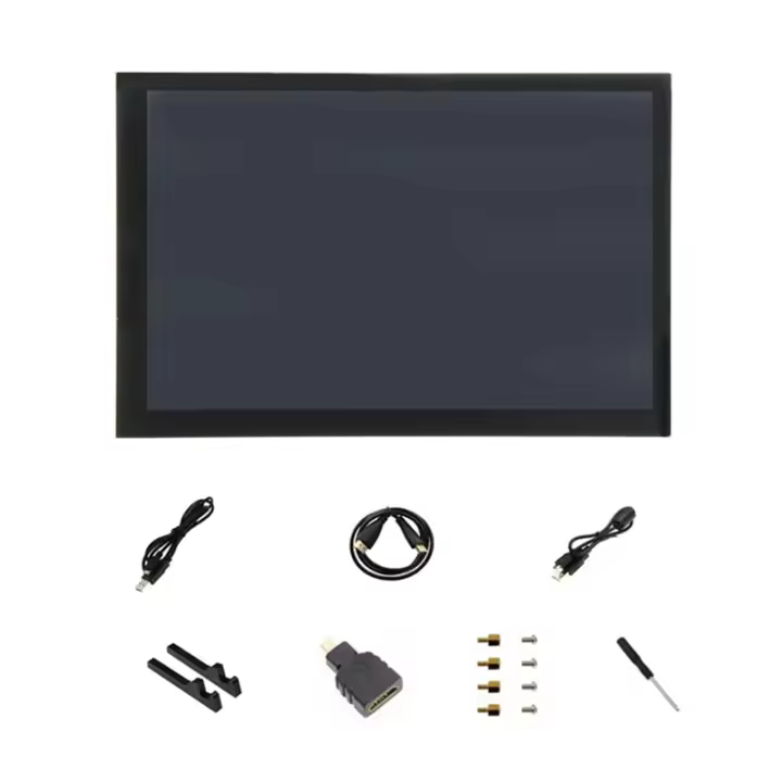 Pantalla táctil LCD Compatible con HDMI para Raspberry Pi 3B +/4B, pantalla multifuncional con estuche, 10,1 pulgadas - 1