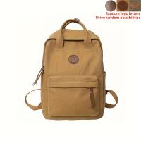 Mochila Vintage Con Cremallera, Mochila De Gran Capacidad, Versátil Para Almacenamiento De Viaje - details 6