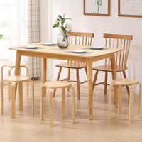 Taburetes de Madera Maciza de 4 Piezas Duraderos para Sala de Estar, Comedor, Cocina, Dormitorio, Balcón - details 10