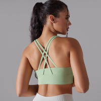 Hamidou-Sujetador de Yoga con espalda cruzada para mujer, ropa interior deportiva absorbente de golpes, correas de hombro cruzadas, Top corto de Fitness, deportes a prueba de golpes - details 48