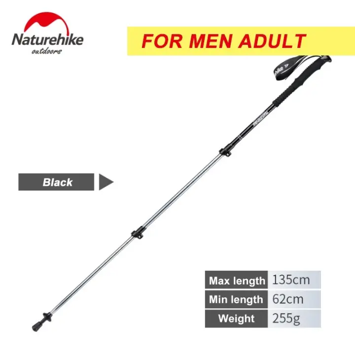 Naturehike-bastón plegable ultraligero, bastones de senderismo para acampar, Alpenstocks familiares, 1 piezas - 1
