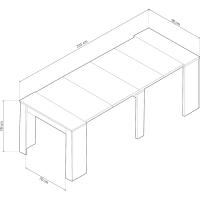 Mesa de Comedor Extensible Acabado en Gris Cemento Ideal para Sala de Estar o Cocina - details 2