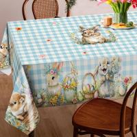 Mantel de Pascua a Cuadros de Búfalo Cubierta de Mesa Lavable para Fiesta en Granja al Aire Libre - details 6