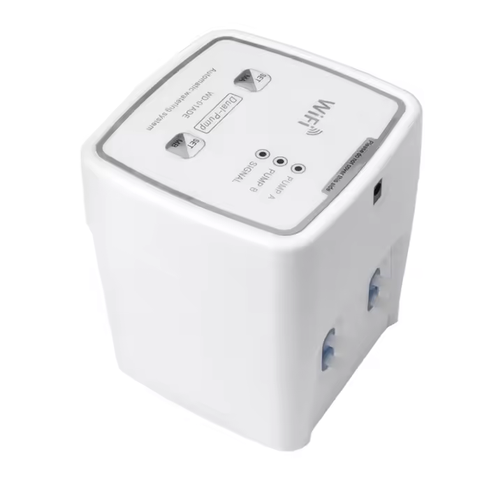 Dispositivo de riego inteligente WIFI, bomba doble, sistema de riego por goteo automático temporizado, controlador de aplicación remota para jardín - 1