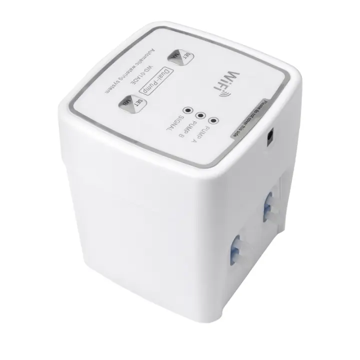 Dispositivo de riego inteligente WIFI, bomba doble, sistema de riego por goteo automático temporizado, controlador de aplicación remota para jardín - 1