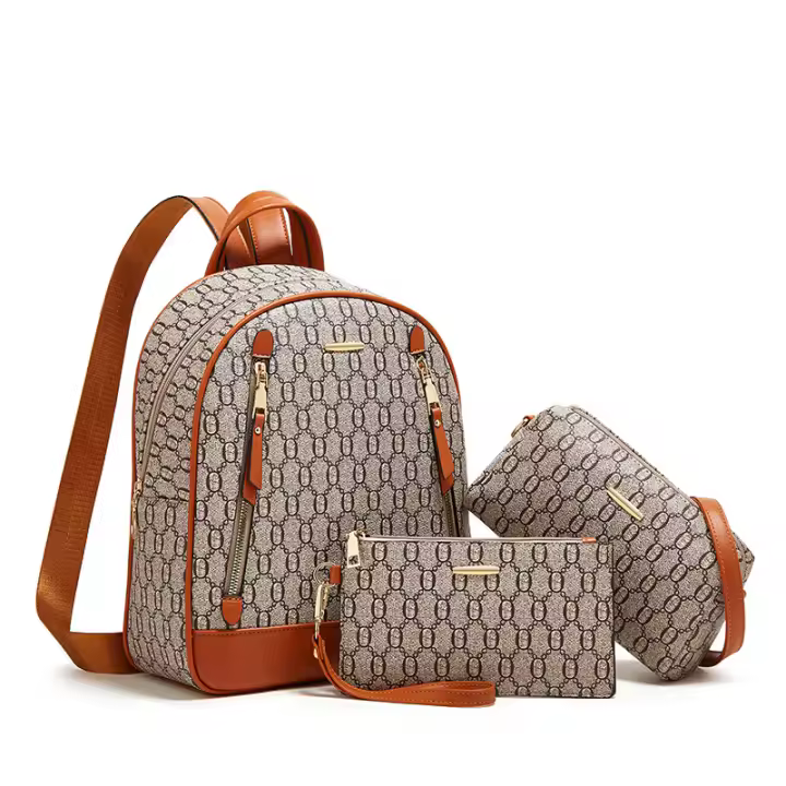 Mochila de un solo hombro para mujer, bolso de tres propósitos, conjunto multiusos de tres piezas - 1