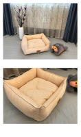 Cama grande para mascotas, nido de lana suave, cálido y acogedor, 8 colores, esterilla para casa, perrera impermeable, Otoño e Invierno - details 10