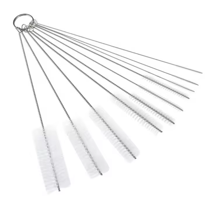 Cepillo de nailon, juego de herramientas multifuncionales, cepillo en aerosol, limpieza de pajitas para bebidas, máquinas de coser, pistolas en aerosol de pintura, cepillo de limpieza,10Uds. - 1