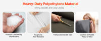 SucceBuy Láminas de plástico resistentes, ideales como tela de plástico y lona de pintor. Cubierta de polietileno para barrera de vapor para espacio de crujía, multiusos - details 1