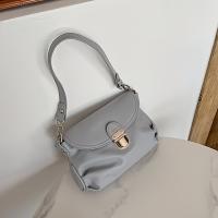 Bolso cruzado vintage para mujer Suave, desmontable, cierre con cerradura, color sólido, forro de policiéster, elegante bolso de hombro para todas las ocasiones - details 0
