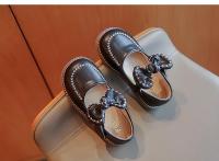 Zapatos pequeños de cuero para niña, zapatillas planas con lazo, de princesa, cómodas, para caminar, para primavera, 2024 - details 5
