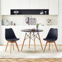 Comedor Redondo, Mesa Torre Moderna y Patas de Madera de Hay, 80 * 75 cm - details 10