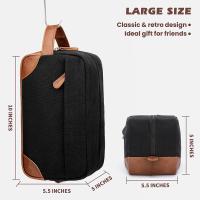 Bolsa de aseo colgante para hombre, bolsa de afeitar de lona resistente al agua con gran capacidad para viaje - details 13