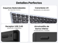 UGREEN Teclado Inalámbrico 2.4G Carcasa de Metal Compatible con PC, MacBook, MateBook, Teléfono - details 7