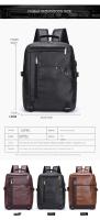 Bolso para hombres bolso Pu mochila de gran capacidad viaje de ocio bolso de computadora de embarque para hombres - details 9