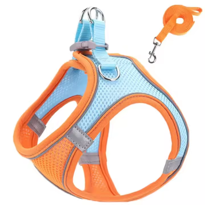 Arnés para gatos, conjunto de arneses y correas reflectantes para mascotas, arnés ajustable para gatos, perros pequeños, Pug, Chihuahua, accesorios para gatos - 1