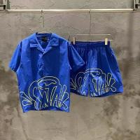 Syna World Drill Summer Shorts Set Camisa de manga corta de algodón Hip Hop para hombre - details 0