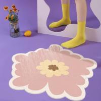 Alfombra de baño con forma de flor de PVC para el hogar, alfombra antideslizante de secado rápido, alfombra de baño hueca absorbente de agua para pasillo - details 3