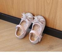 Zapatos de cuero para niñas, calzado de vestir versátil con lazo y cuentas de fondo suave, estilo princesa a la moda, novedad de otoño, 2024 - details 10