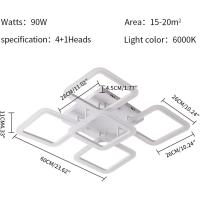 Lámpara de Techo LED Moderna 90W Acrílica Blanca Fría Diámetro de 60CM - details 7