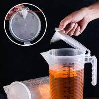 Vasos medidores de plástico para cocina, recipiente transparente para líquidos, para hornear harina, agua con cubierta, accesorios para cocina, 100/250/500ML - details 3