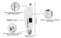 Cortauñas para perros y gatos, cortaúñas eléctrico recargable para perros y amoladora de uñas para perros con 2 patas de luz LED, kit de aseo, lima de uñas para perros, cortaúñas silenciosas para mascotas y cortadora para perros y gatos - details 1