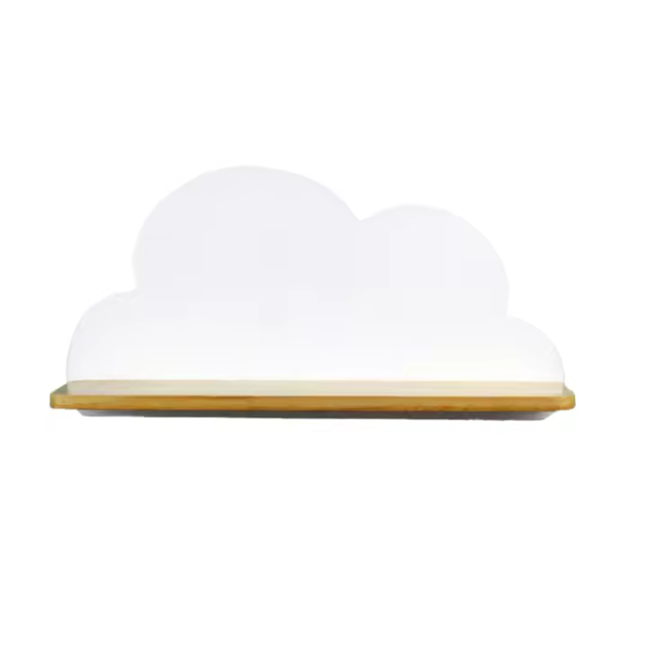 Estante de pared Estante de montaje en nube Almacenamiento Decoración de madera Estantes de madera con forma plegable montada - 1
