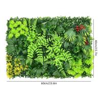 Paneles de pared de fondo de lata de plástico reutilizables artificiales, plantas verdes falsas, adornos decorativos para valla de jardín de casa - details 1