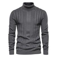 Suéter de punto informal de cuello alto para hombre, camisa de fondo cálida, Jersey versátil de moda, Color sólido, otoño e invierno, nuevo - details 3