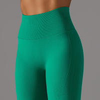 Leggings de yoga sin costuras para mujer, ropa deportiva de entrenamiento, pantalones deportivos de cintura alta - details 26